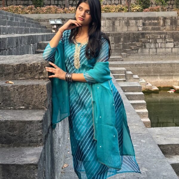 IMG_1499 Pure Organza Leheria Straight Suit Set