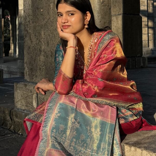 Tissue Shimmer Pakistani Suit Set