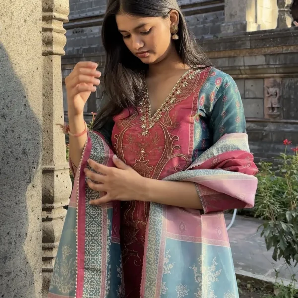 Tissue Shimmer Pakistani Suit Set