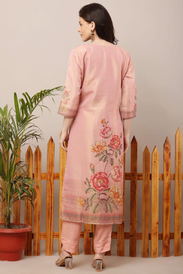 Tissue Shimmer Floral Suit Set