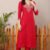 V Neck Embroidered Straight Suit Set
