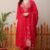 V Neck Embroidered Straight Suit Set