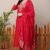 V Neck Embroidered Straight Suit Set