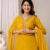 Mustard Yellow Embroidered Straight Suit Set