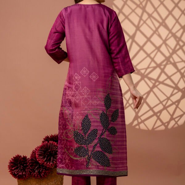 328A4800 Berry Bloom Cotton Straight Suit