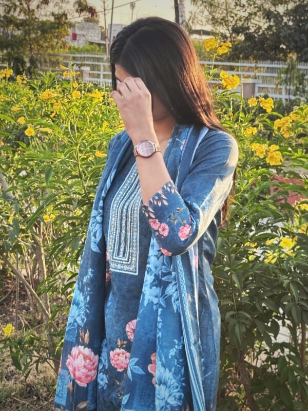 IMG_6551 Indigo Garden Schiffli Cotton Straight Suit Set