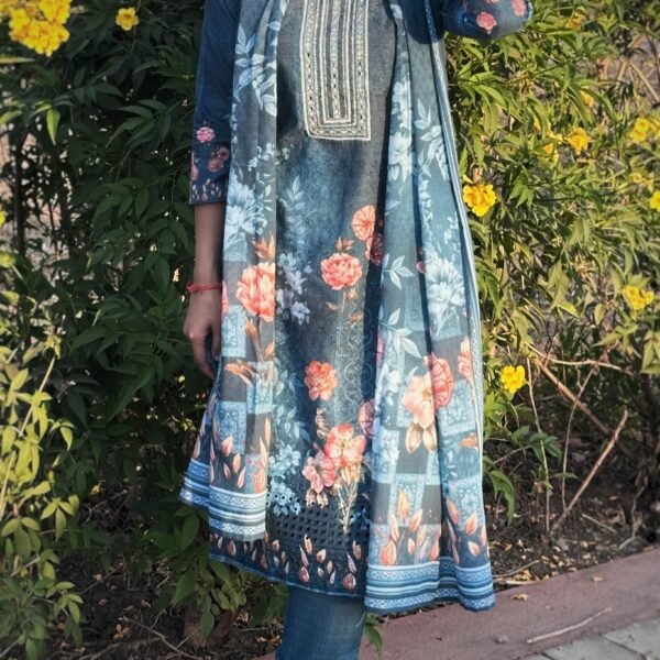 IMG_6552 Indigo Garden Schiffli Cotton Straight Suit Set