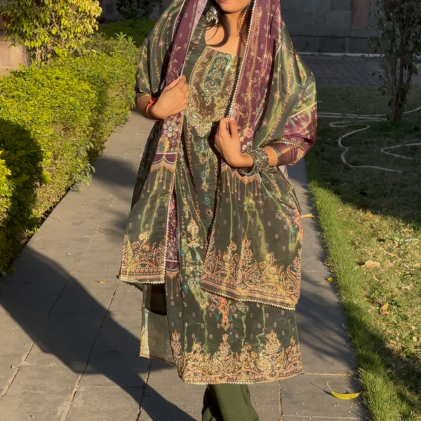 IMG_7312 Pakistani Luxe Green Straight Suit Set