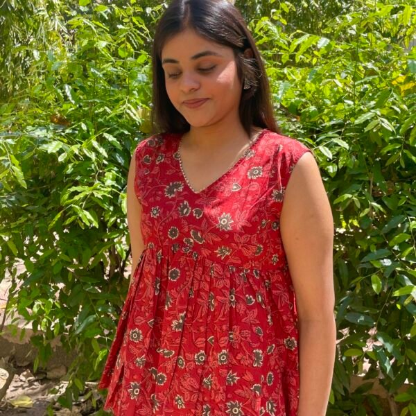 IMG_6886 Garden Red Peplum Top