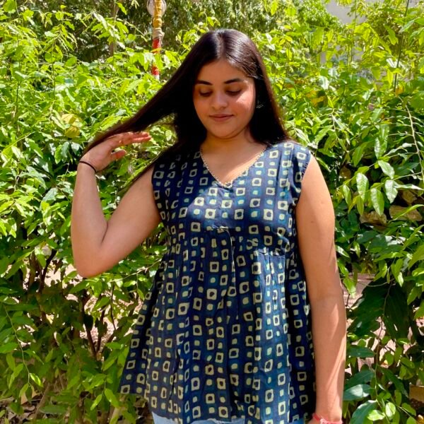 IMG_7031 Buttercup Navy Blue Peplum Top