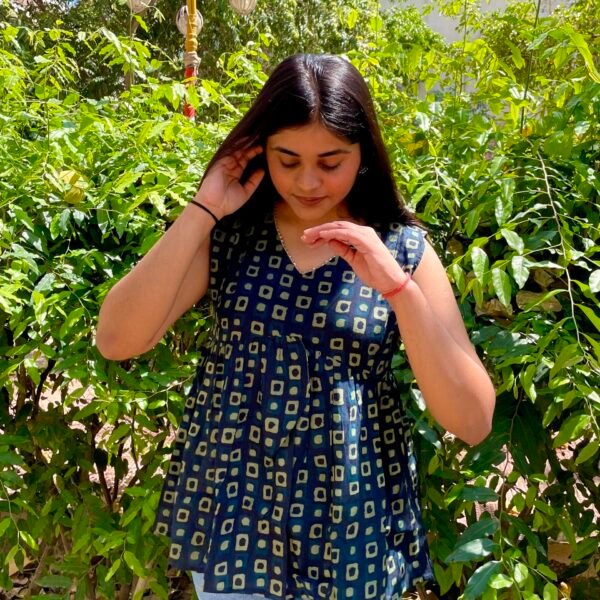 IMG_7034 Buttercup Navy Blue Peplum Top