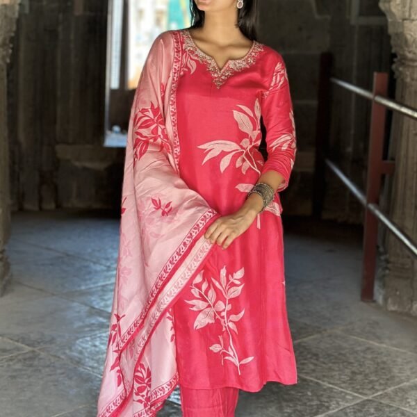 IMG_9017 Blush Petal Raw Silk Embroidered Suit Set