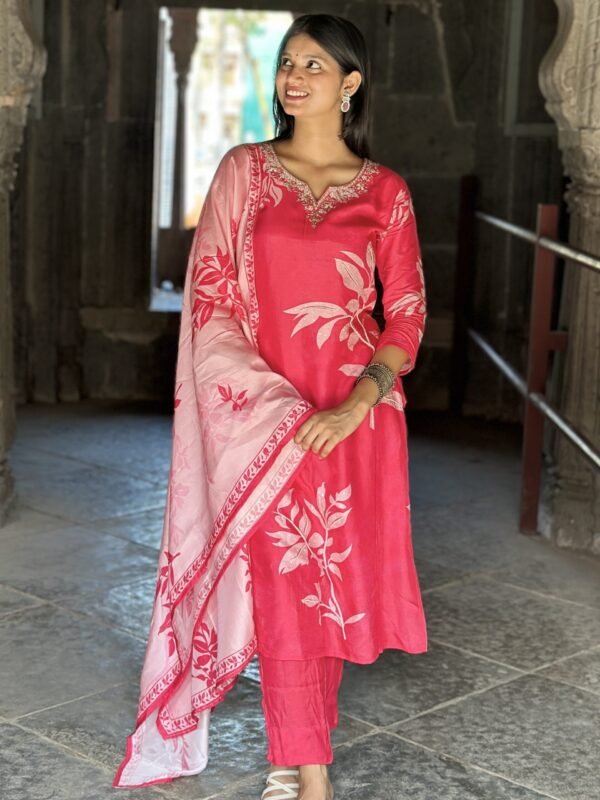 IMG_9017 Blush Petal Raw Silk Embroidered Suit Set
