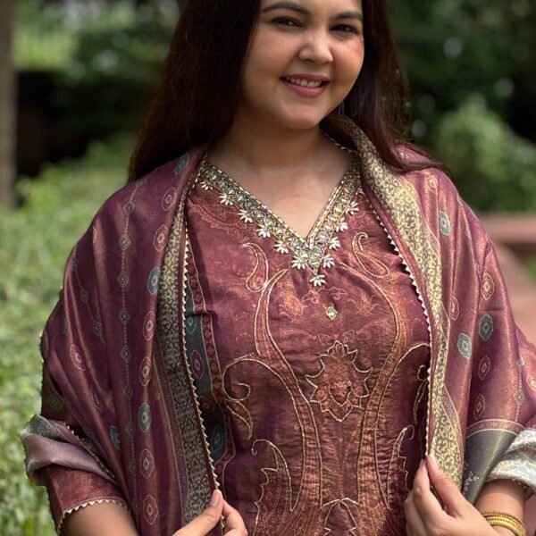 Tissue Shimmer Pakistani Suit Set