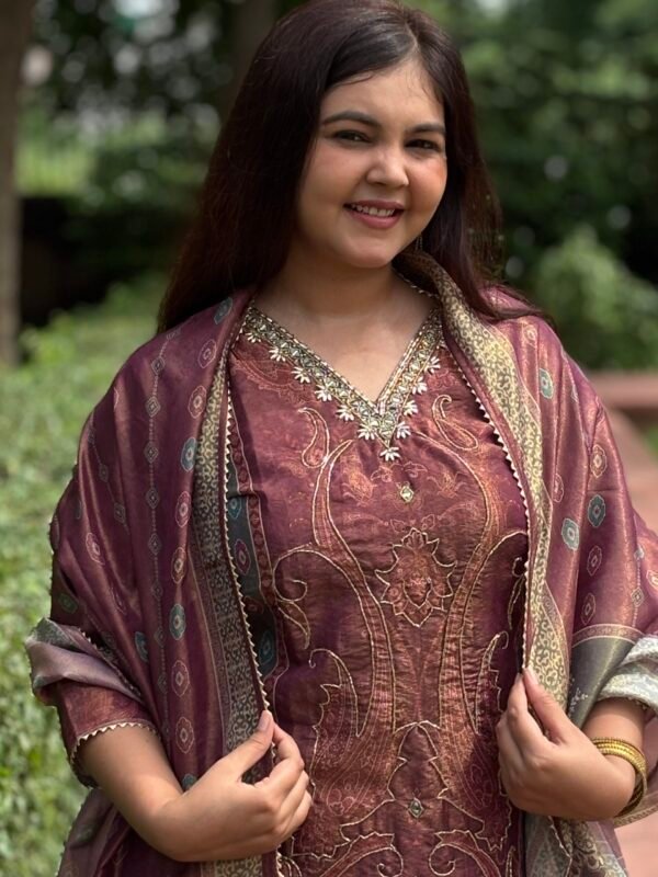Tissue Shimmer Pakistani Suit Set