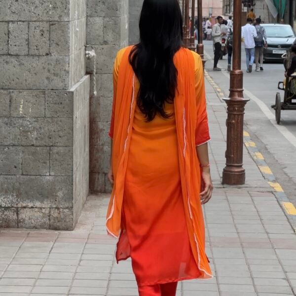 Sun-Kissed Flame Embroidered Suit Set