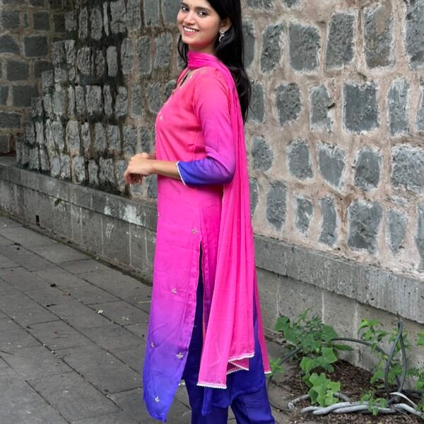 Dusky Orchid Embroidered Suit Set