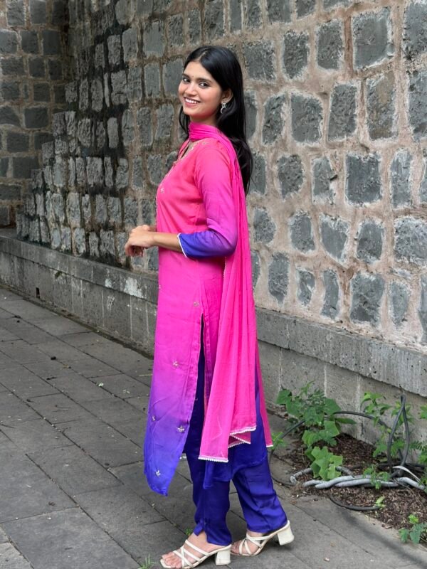 Dusky Orchid Embroidered Suit Set