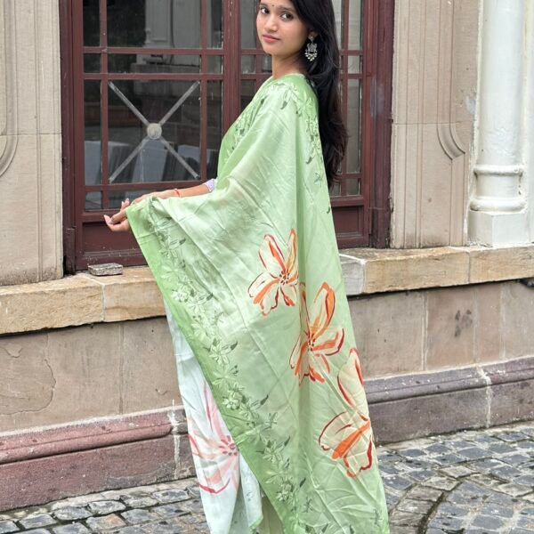 Lush Leaf Mirror Embroidered Suit Set