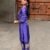 Purple Pure Gajji Silk Embroidered Suit Set