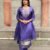 Purple Pure Gajji Silk Embroidered Suit Set