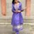 Purple Pure Gajji Silk Embroidered Suit Set