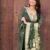 Olive Green Pure Banarasi Raw Silk Embroidered Suit Set