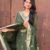 Olive Green Pure Banarasi Raw Silk Embroidered Suit Set