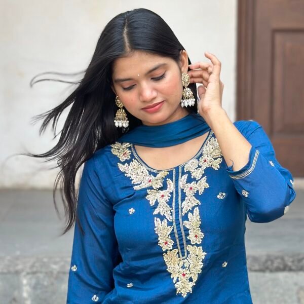 Gurbani Embroidered Sharara Suit Set