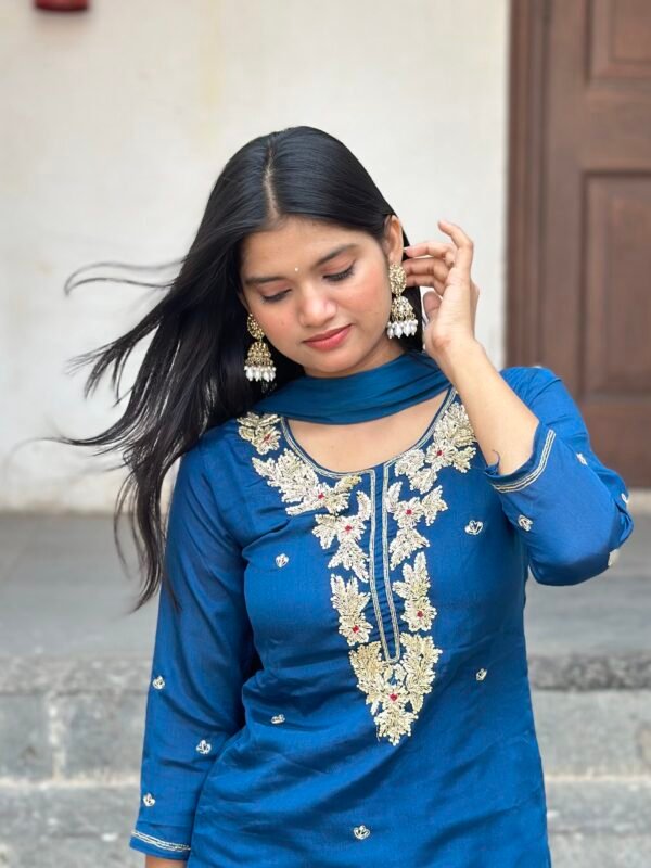 Gurbani Embroidered Sharara Suit Set