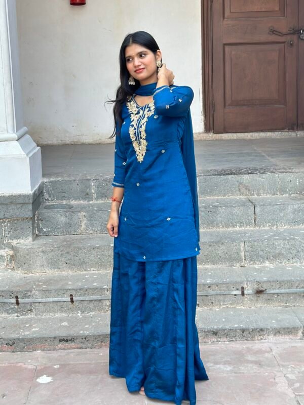 IMG_6475 Gazal Embroidered Sharara Suit Set