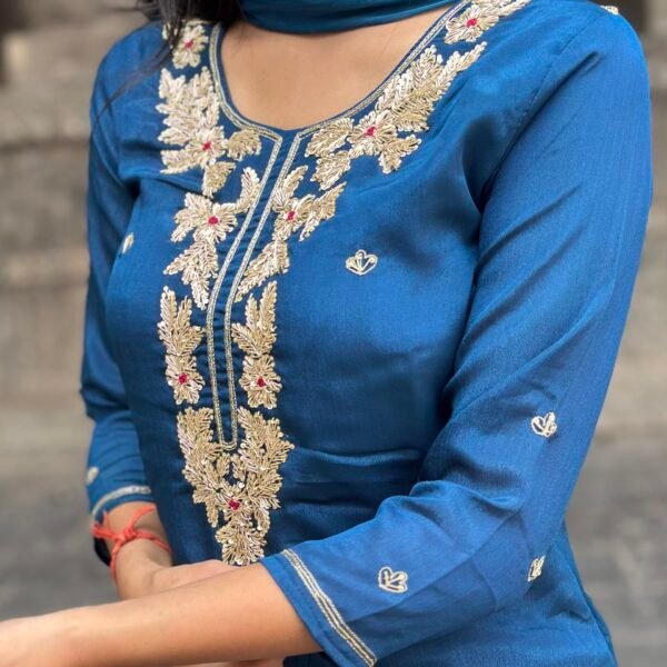Gurbani Embroidered Sharara Suit Set