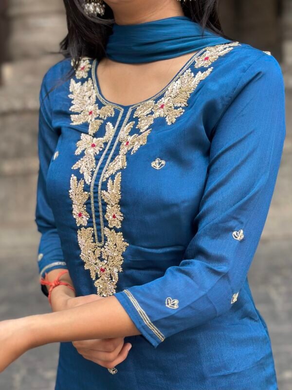 Gurbani Embroidered Sharara Suit Set