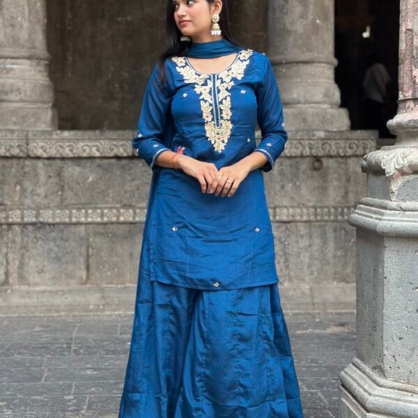 IMG_6485 Gazal Embroidered Sharara Suit Set