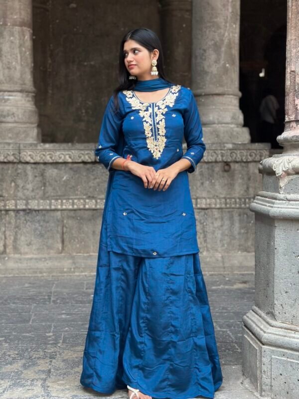 IMG_6485 Gazal Embroidered Sharara Suit Set