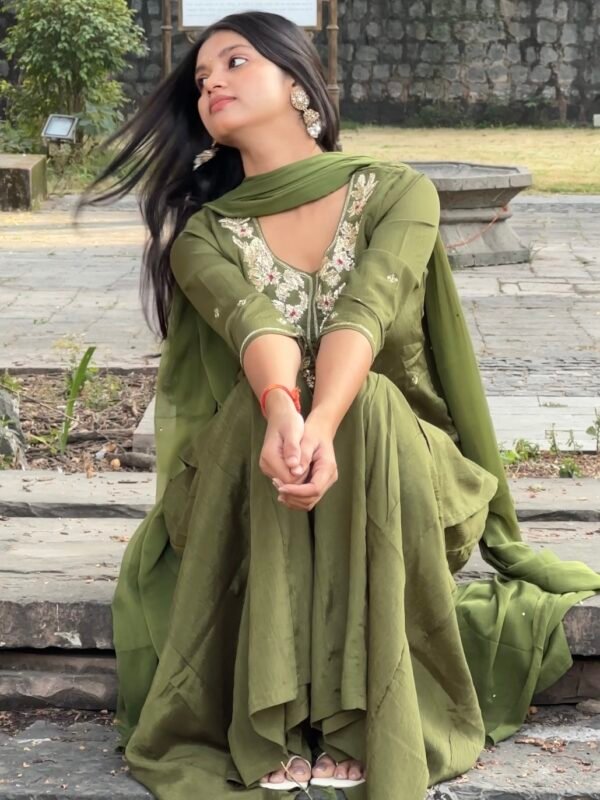 Gurbani Embroidered Sharara Suit Set