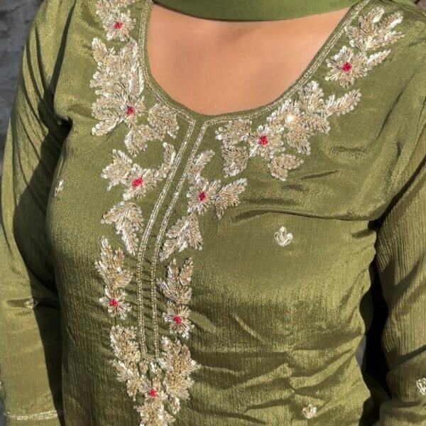Gurbani Embroidered Sharara Suit Set