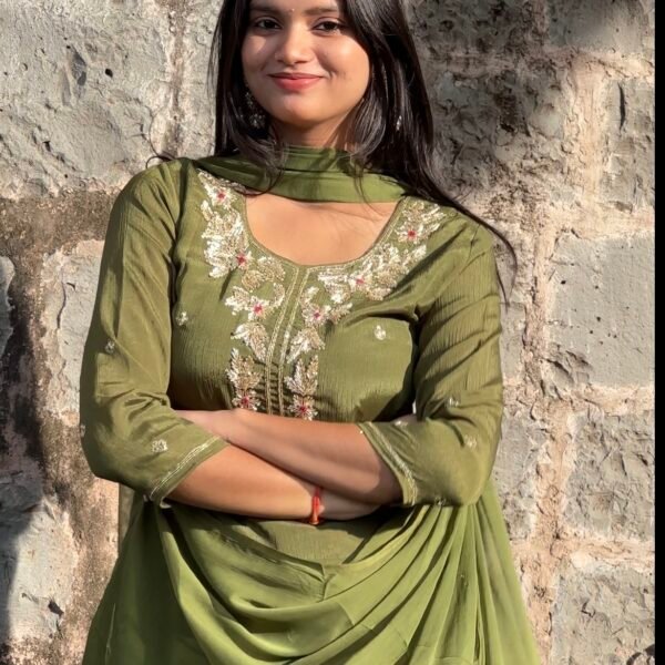 Gurbani Embroidered Sharara Suit Set