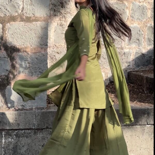 Gurbani Embroidered Sharara Suit Set