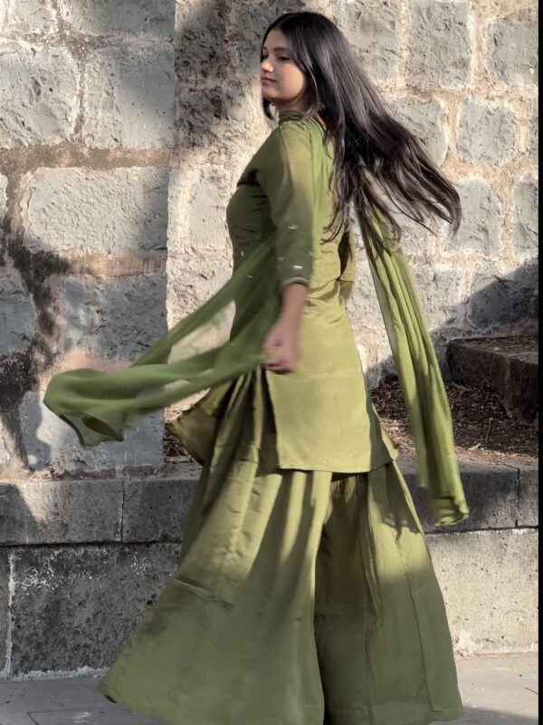 Gurbani Embroidered Sharara Suit Set