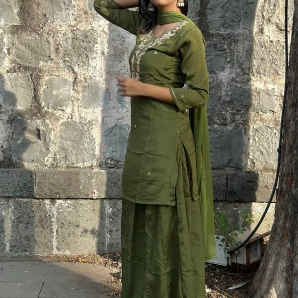Gurbani Embroidered Sharara Suit Set