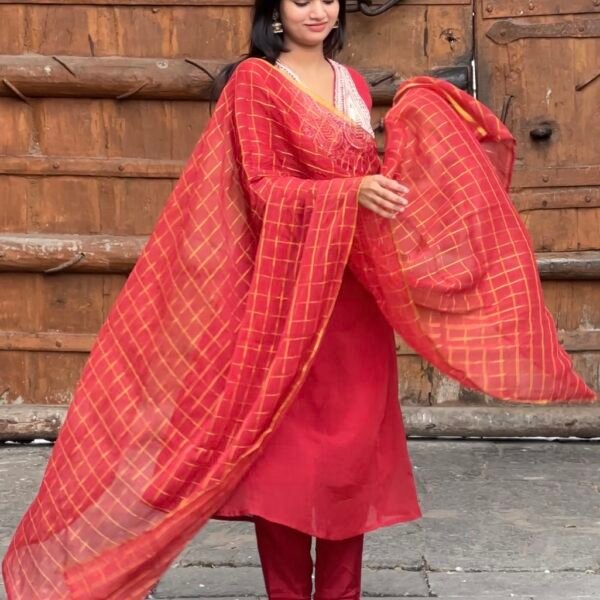 IMG_6780 Bagh A-Line Mul chanderi Embroidered Suit Set