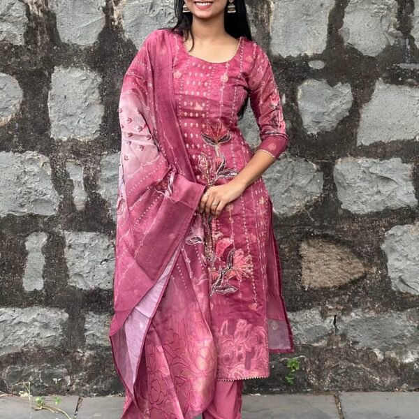 IMG_6791 Kashish Chanderi Jacquard Pakistani Suit
