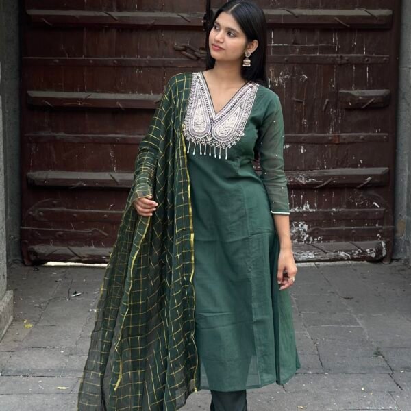 IMG_6804 Bagh A-Line Mul chanderi Embroidered Suit Set