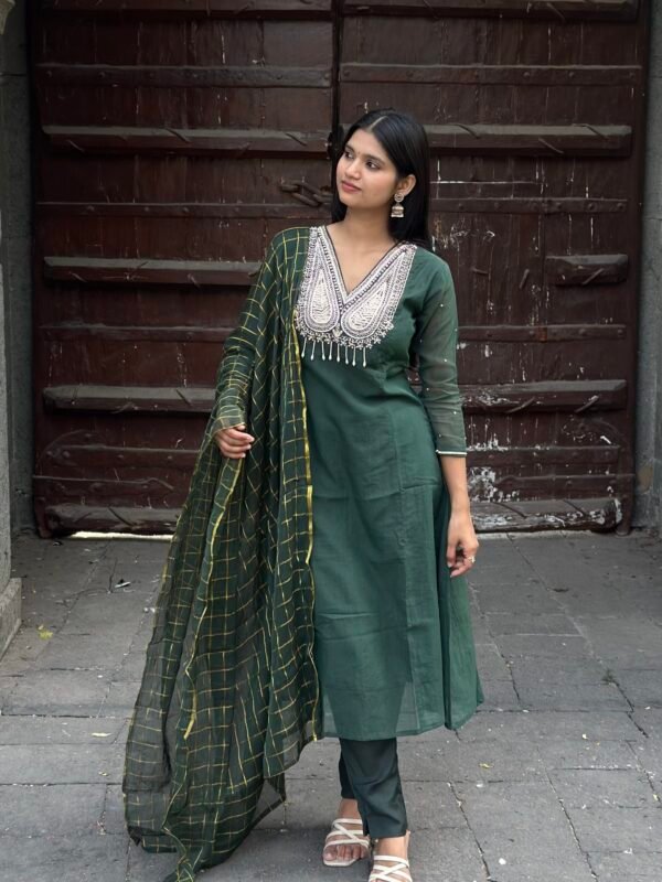 IMG_6804 Bagh A-Line Mul chanderi Embroidered Suit Set