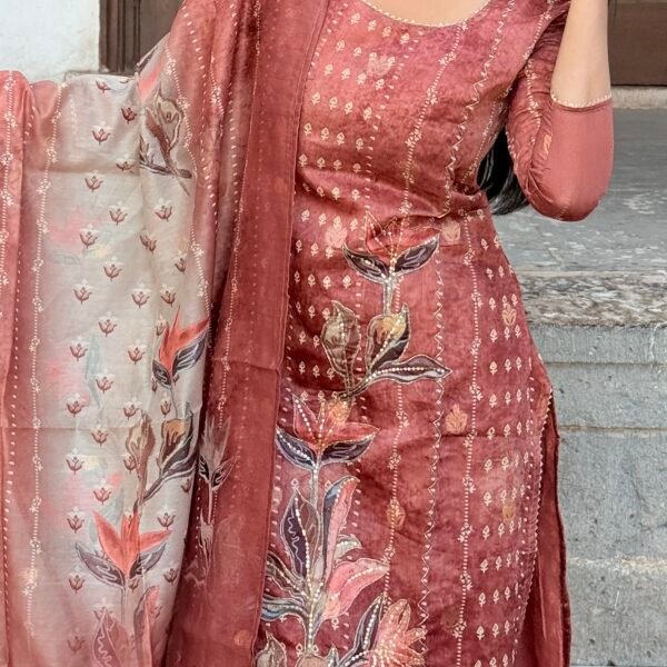 IMG_7201 Ibadat Chanderi Jacquard Pakistani Suit