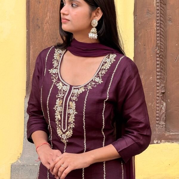 Barkat Dola Silk Embroidered Suit Set