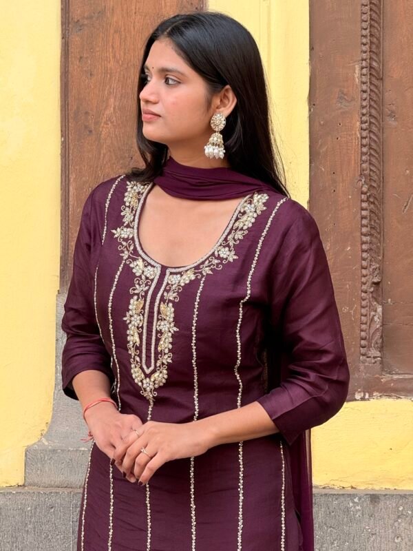 Barkat Dola Silk Embroidered Suit Set