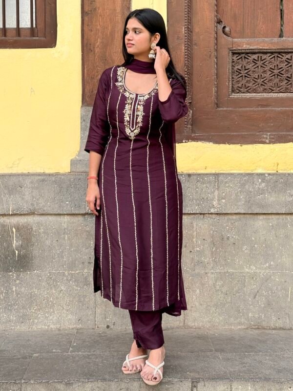Barkat Dola Silk Embroidered Suit Set