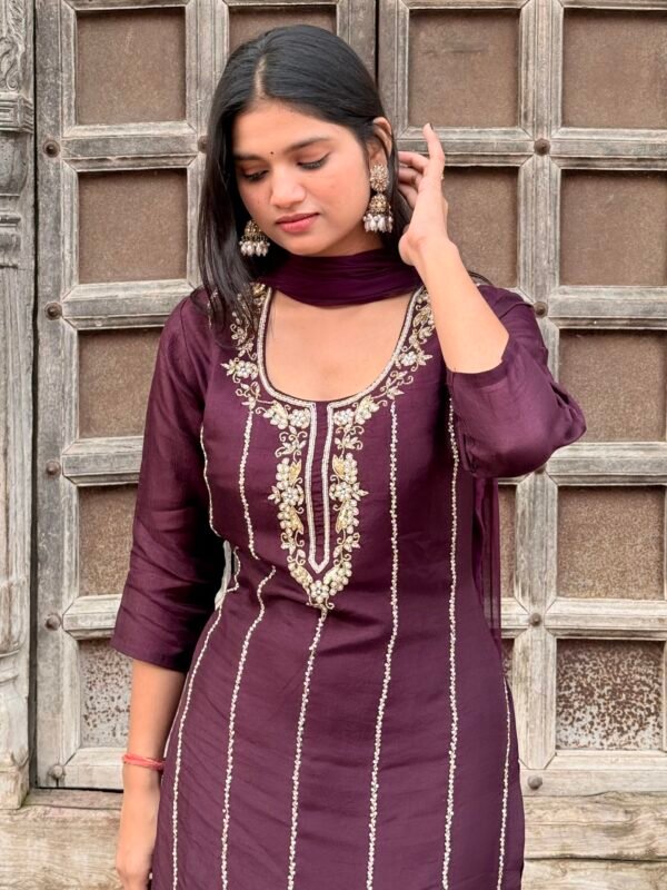 Barkat Dola Silk Embroidered Suit Set